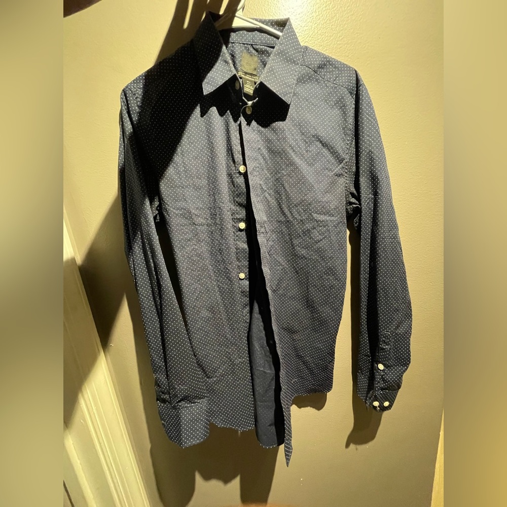 blue button down